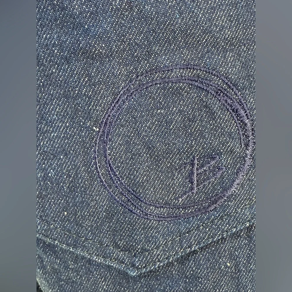 Brandon Maxwell High Rise Classic Straight leg Skinny Dark Blue Denim Size 28 - Picture 8 of 16